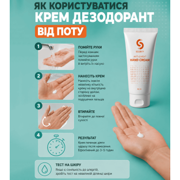 Крем від пітливості долонь та проти поту рук Selerity Dry cr01