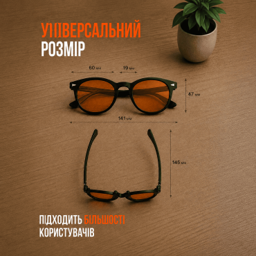 Окуляри для комп'ютера від синього світла Selerity очки для роботи за комп'ютером пк з фільтром блокування блакитного світла захисні для компа монітора ноутбуку Blue Light Оранжеві лінзи gl01