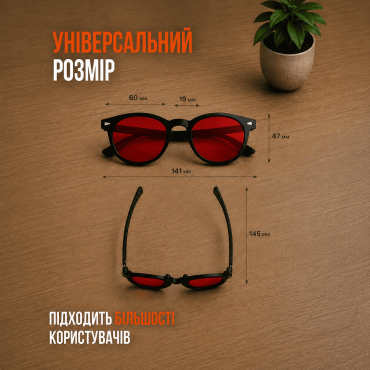 Окуляри для комп'ютера від синього світла Selerity очки для роботи за комп'ютером пк з фільтром блокування блакитного світла захисні для компа монітора ноутбуку Blue Light Червоні лінзи gl01r