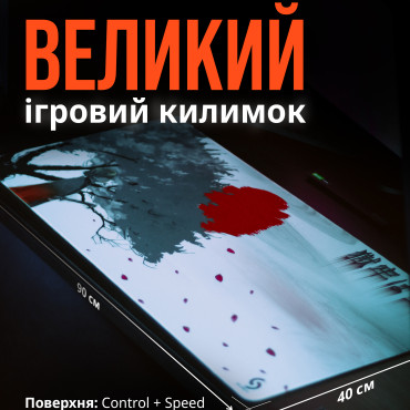 Ігровий килимок для миші 900x400x4мм Demon slayer Клинок розсікаючий демонів | Водостійка геймерська поверхня Selerity mp01ds