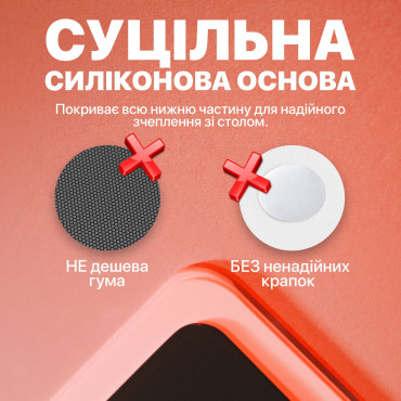 Скляний ігровий килимок для миші 490×420 мм Black glass pad із загартованого скла 3 мм, гласпад з суцільною силіконовою основою 1 мм, сумісний з Optical та Laser мишами gp01bl