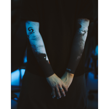 Ігровий рукав класичний Чорно-Білий HeartBroke Selerity  s14bh