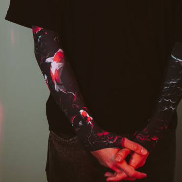Геймерський рукав 2.0 Red-Black Lily Чорний-Червоний Selerity pm04LY 