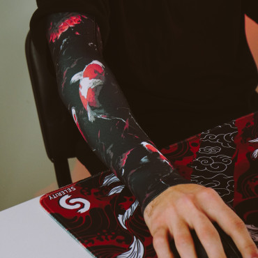 Геймерський рукав 2.0 Red-Black Lily Чорний-Червоний Selerity pm04LY 