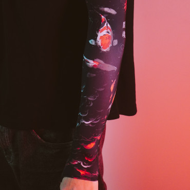 Геймерський рукав 2.0 Red-Black Lily Чорний-Червоний Selerity pm04LY 