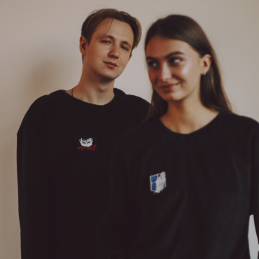 Флісова тепла піжама чорна oversize домашній костюм унісекс + ПАТЧ на вибір Selerity pn01bb