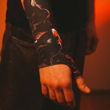 Геймерський рукав 2.0 Red-Black Lily Чорний-Червоний Selerity pm04LY 